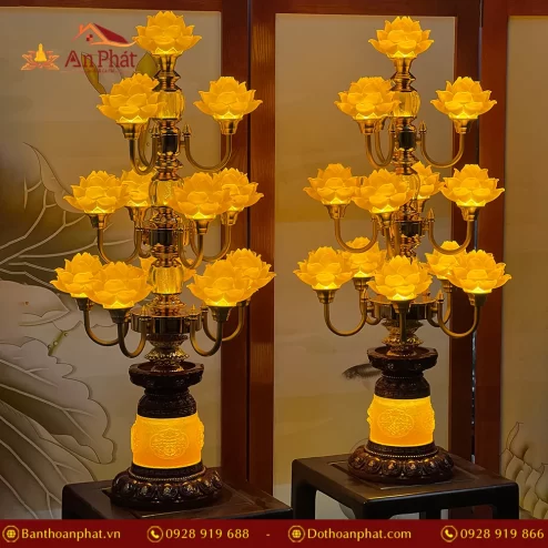 Đèn thờ cúng bằng điện nhiều bông gồm 7 bông, 9 bông, 13 bông