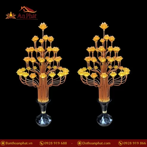 Đèn thờ điện Hoa Sen Nở 49 Bông cao cấp DTD1440 An Phát