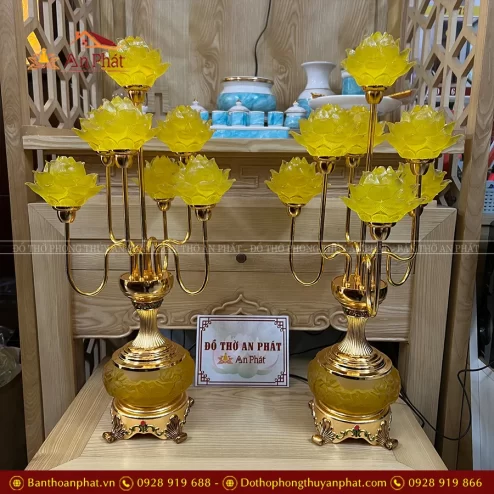 Đèn thờ điện hoa sen 9 bông