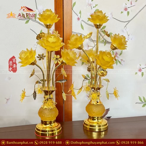 Đèn thờ hoa sen cao cấp