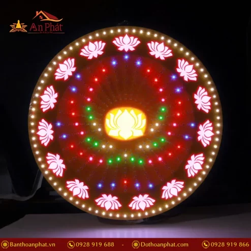 Đèn thờ hào quang led viền bông sen DTD1500 An Phát