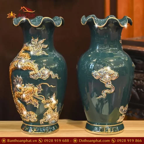 lo hoa dap noi rong xanh ve vang gom bat trang dt65800007