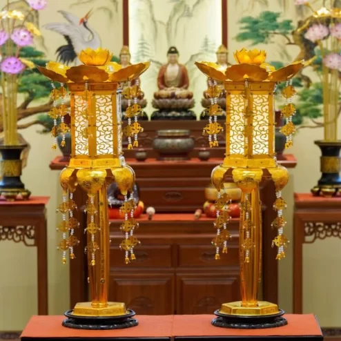 Tràng phan cây mạ vàng có đèn Led DTD1452 An Phát