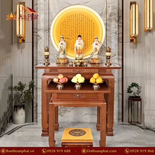 Tủ bàn thờ Phật và gia tiên Gỗ Cẩm