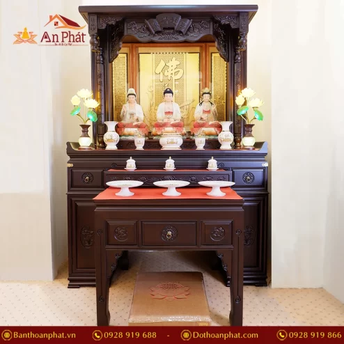 Trang Chủ 86 Khám thờ có khắc kinh Phật cao cấp BT8727 An Phát