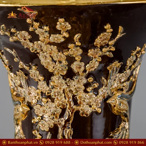 lo loc binh cao cap ve vang phuc loc tho dap noi men nau bat trang dt96300008