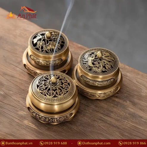 Lư xông trầm bằng đồng nhập khẩu