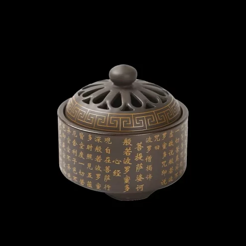 Lư Xông Trầm Hương Đỉnh Gốm Chữ PK9506 An Phát