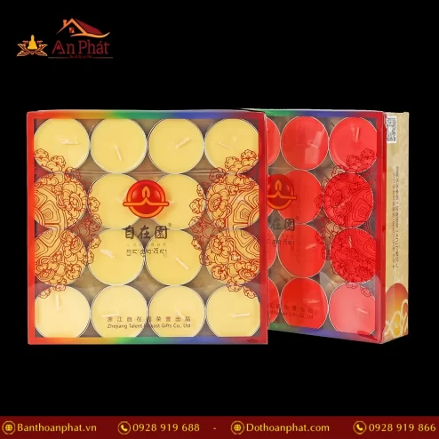 Nến Bơ Thờ Cúc Vỏ Bạc 12 Giờ DN9339 An Phát