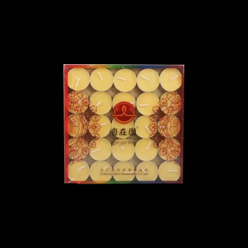 Nến Bơ Thờ Cúc Vỏ Bạc 2 Giờ màu Vàng DN9318 An Phát