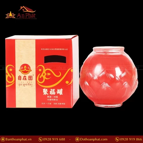 Nến Bơ Thờ Hoa Sen 3 Ngày màu Đỏ DN9305 An Phát