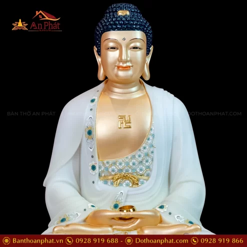 Tuong Bon Su Thich Ca Mau Ni Toa Dai Sen Da Hieu Ung Dong Xanh trang T2379 5