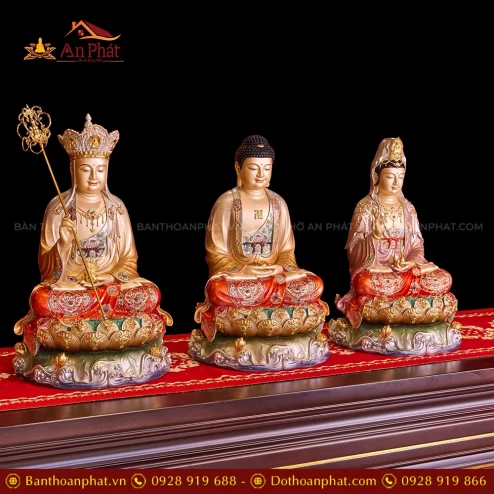 Tượng Ta Bà Tam Thánh Phật