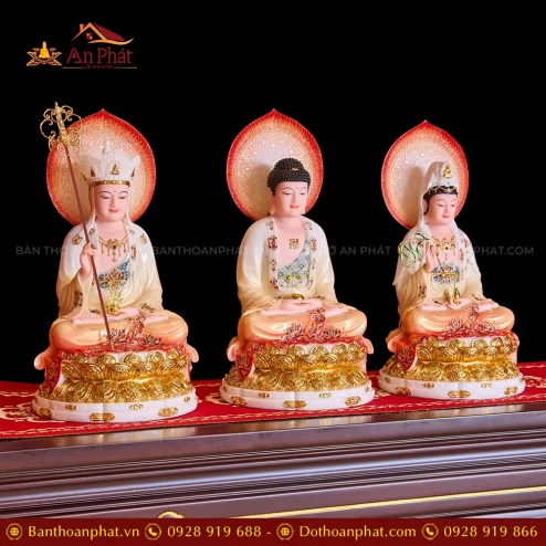 Tượng Ta Bà Tam Thánh Phật