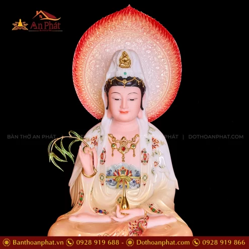 Tuong Ta Ba Tam Thanh Toa Dai Sen Da Cam Loang Dat Vang Co La De T2314 9 2