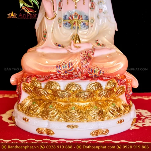 Tuong Tay Phuong Tam Thanh Toa Dai Sen Cam Loang Dat Vang Co La De T2307 9