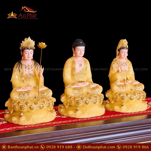 Tượng Tây Phương Tam Thánh ngồi đẹp