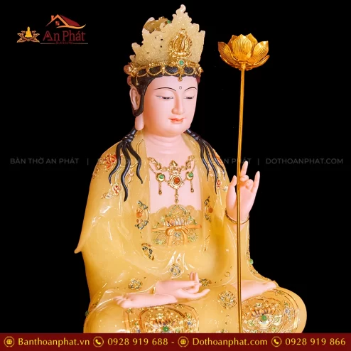 Tuong Tay Phuong Tam Thanh Toa Dai Sen Da Vang Thach Anh T2312 9