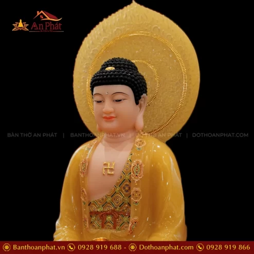 Tượng Phật A Di Đà ngồi đá đẹp