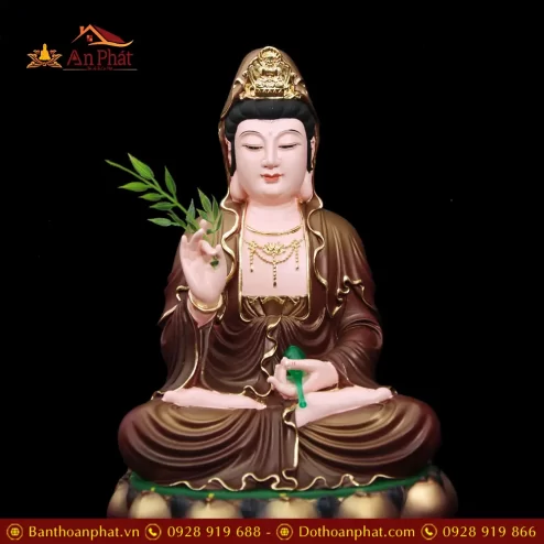 bo tuong phat ta ba tam thanh composite nau t235900004