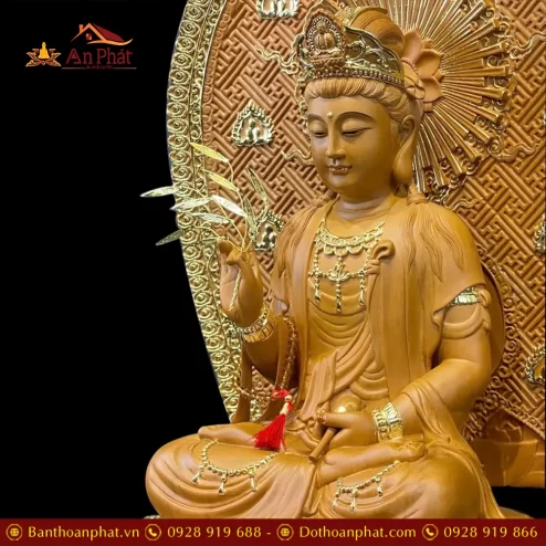 bo tuong ta ba tam thanh bang go nguyen mau mau ngoi dai sen t236300001