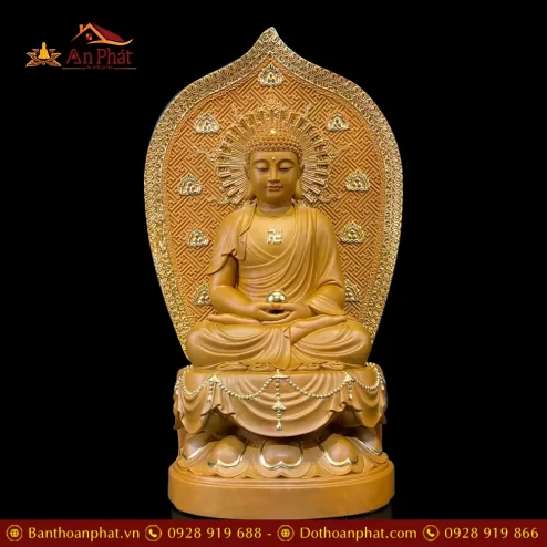 bo tuong ta ba tam thanh bang go nguyen mau mau ngoi dai sen t236300009