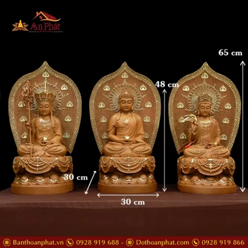 bo tuong ta ba tam thanh bang go nguyen mau mau ngoi dai sen t236300011