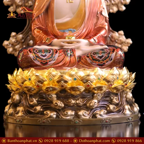 bo tuong ta ba tam thanh dong co long che ngoi de sen cao cap t235400009