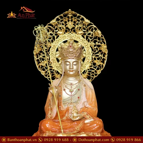 bo tuong ta ba tam thanh ngoi dai sen bang dong cao cap t235300016