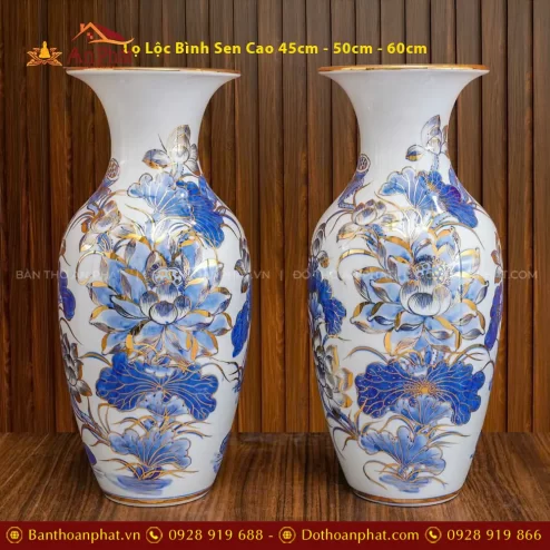 lo hoa dang loc binh men lam ve vang hoa sen cao cap dt107100002