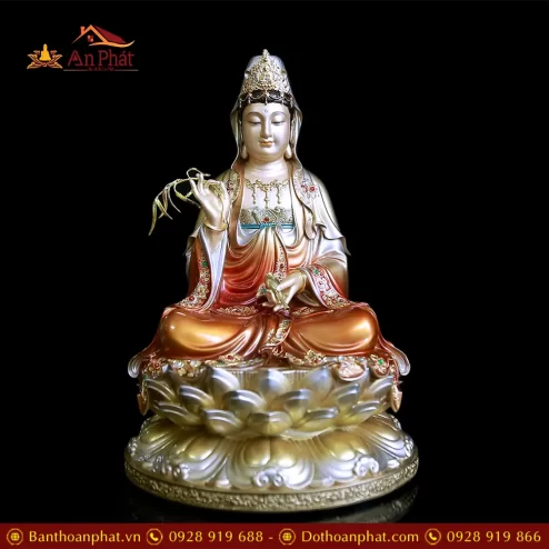 tuong ta ba tam thanh dong son co ngoi dai sen cao cap t235200005