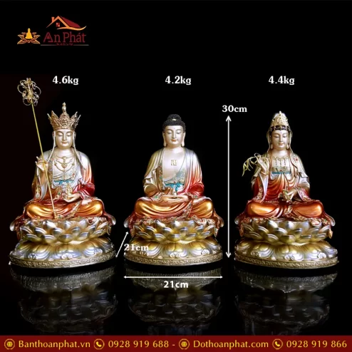 tuong ta ba tam thanh dong son co ngoi dai sen cao cap t235200010