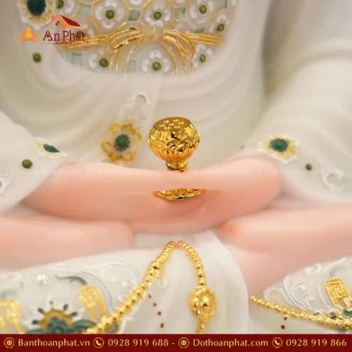 Ton Tuong Bon Su Thich Ca Mau Ni Toa Dai Sen Da Dai Loan Xanh trang T2389 5