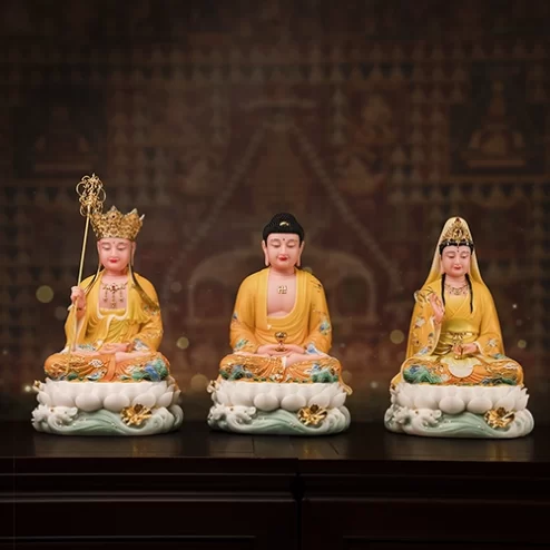 Tôn Tượng Ta Bà Tam Thánh Thạch Anh Ngọc Liên Hoàng Y T2430