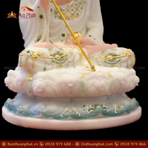 Ton Tuong Ta Ba Tam Thanh Toa Dai Sen Da Dai Loan Xanh trang T2386 8