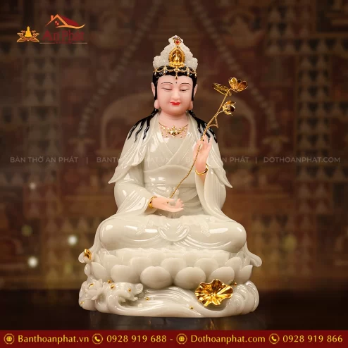 Tượng Đại Thế Chí Bồ Tát bằng đá ngồi đẹp