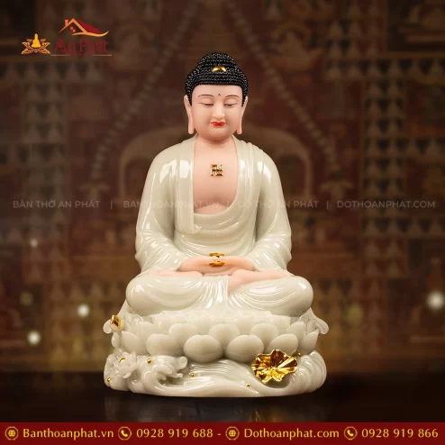 Tượng Phật A Di Đà bằng đá ngồi đẹp