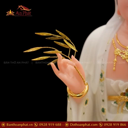 Ton Tuong Tay Phuong Tam Thanh Toa Dai Sen Da Dai Loan Xanh trang T2385 6