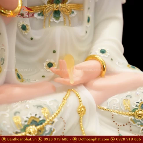 Ton Tuong Tay Phuong Tam Thanh Toa Dai Sen Da Dai Loan Xanh trang T2385 8