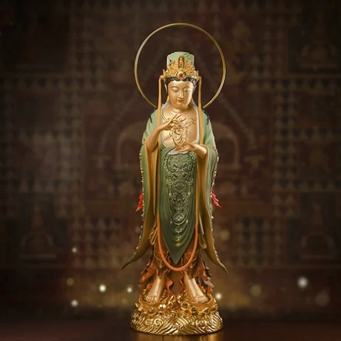 Tượng Quan Âm Ngọc Thạch phủ Đồng Tam Sắc Cổ T2407