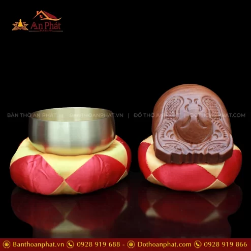 Bộ Chuông Mõ Tụng Kinh Tại Gia Đường Kính 9.5cm AK11201