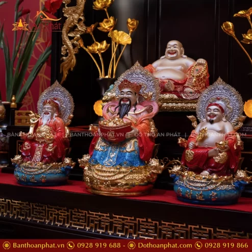 Bộ tôn tượng Tứ phúc ngồi đẹp