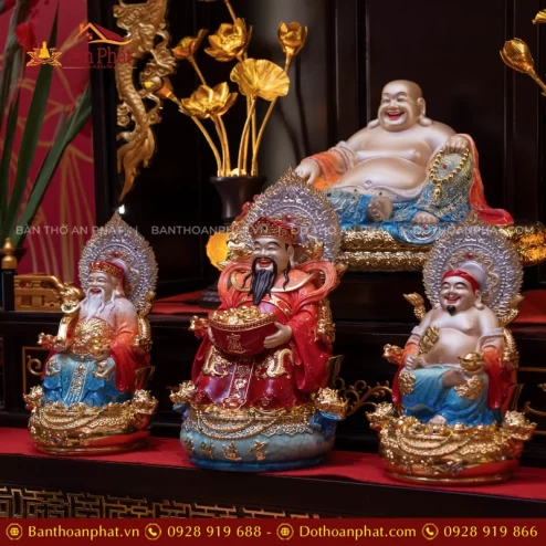 Bộ tượng Thần Tài Di Lặc đẹp