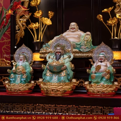 Bộ tôn tượng Tứ phúc ngồi đẹp