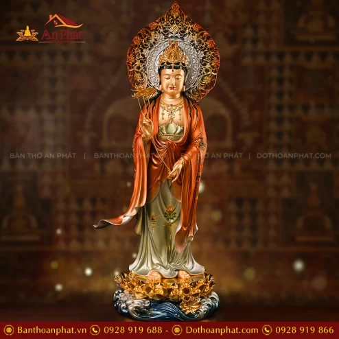 Tượng Đại Thế Chí Bồ Tát đứng đẹp bằng đá