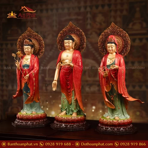 Tượng Tây Phương Tam thánh đứng đẹp