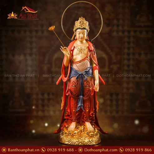 Tượng Đại Thế Chí Bồ Tát đứng đẹp bằng đá