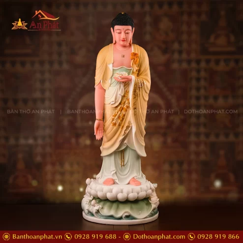 Tượng Phật A Di Đà đứng đẹp bằng đá