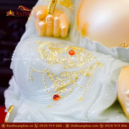 Tuong Bo Tat Di Lac Toa Dai Sen Ngoc Thach Phu Dong Hao Quang T2556 5