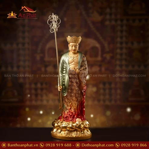 Tượng Địa Tạng Ngọc Thạch phủ Đồng Hoả Liên Quang T2444